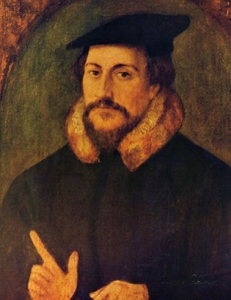 A portrait of John Calvin